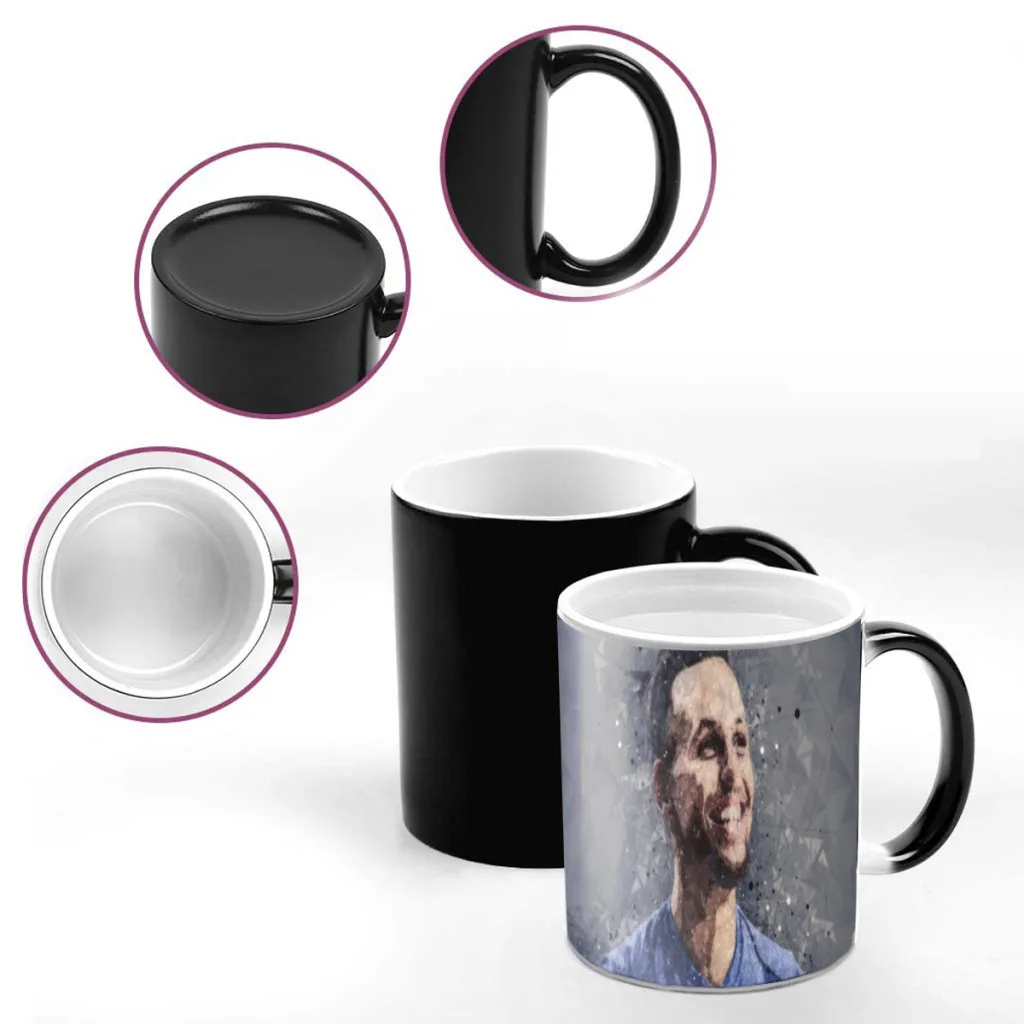 S-Stephen Super Star C-Curry Color Changing Mug Magic Heat Sensitive Tea Cup Coffee Mug Gift Mug for Your Friends