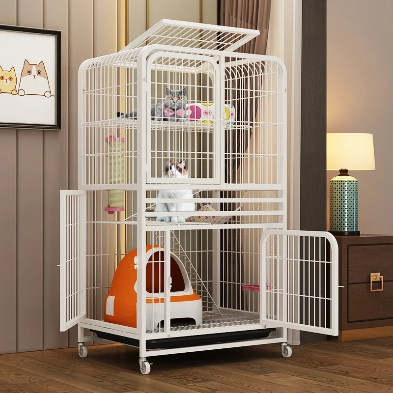 Integrated two-story cat house with toilet cat house cat nest
