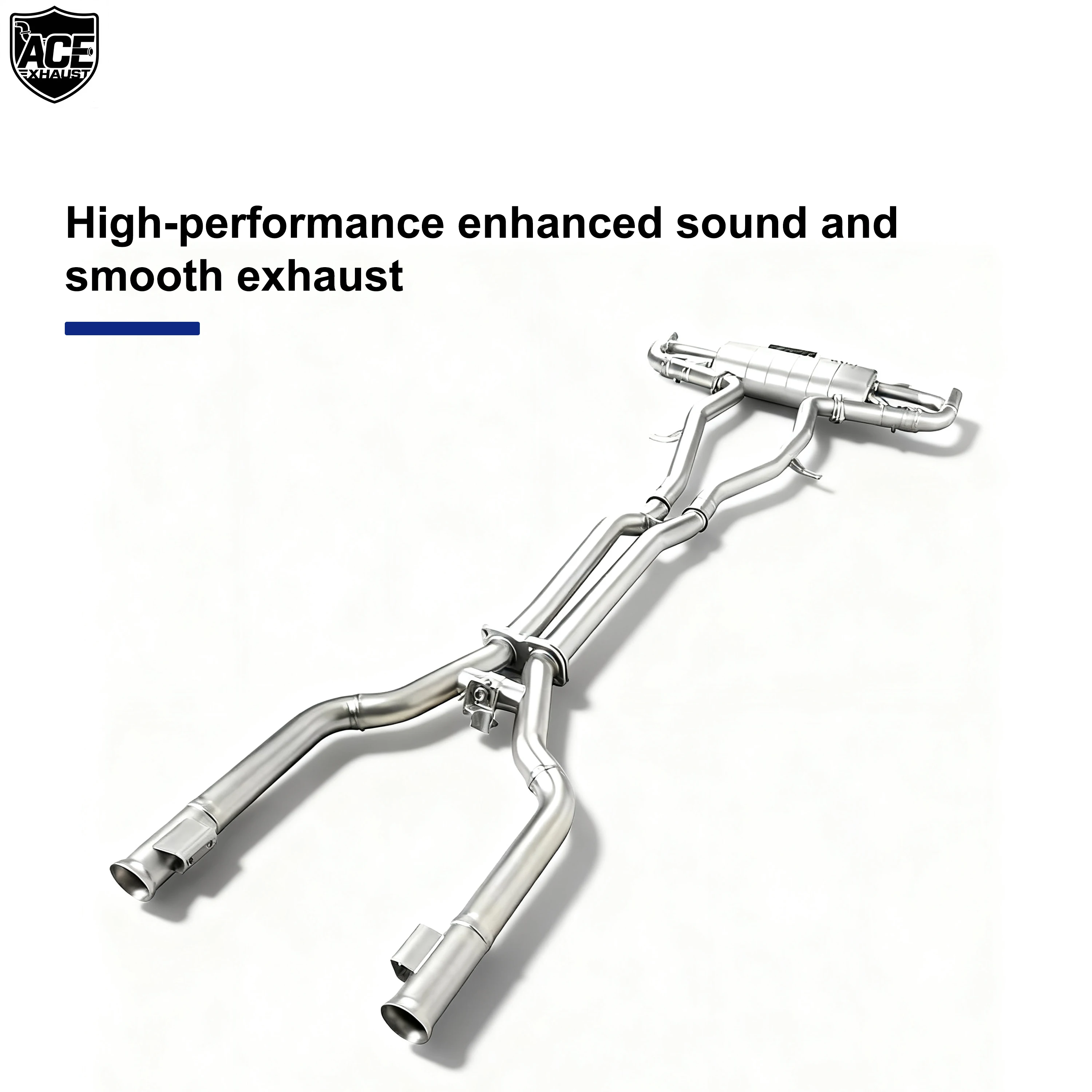 ACE Fitment für Mercedes Benz AMG GLC63 4.0T Valvetronic Schalldämpfer Auspuff Catback Hochwertige SUS304 Performance-Auspuffanlagen – Detail 6
