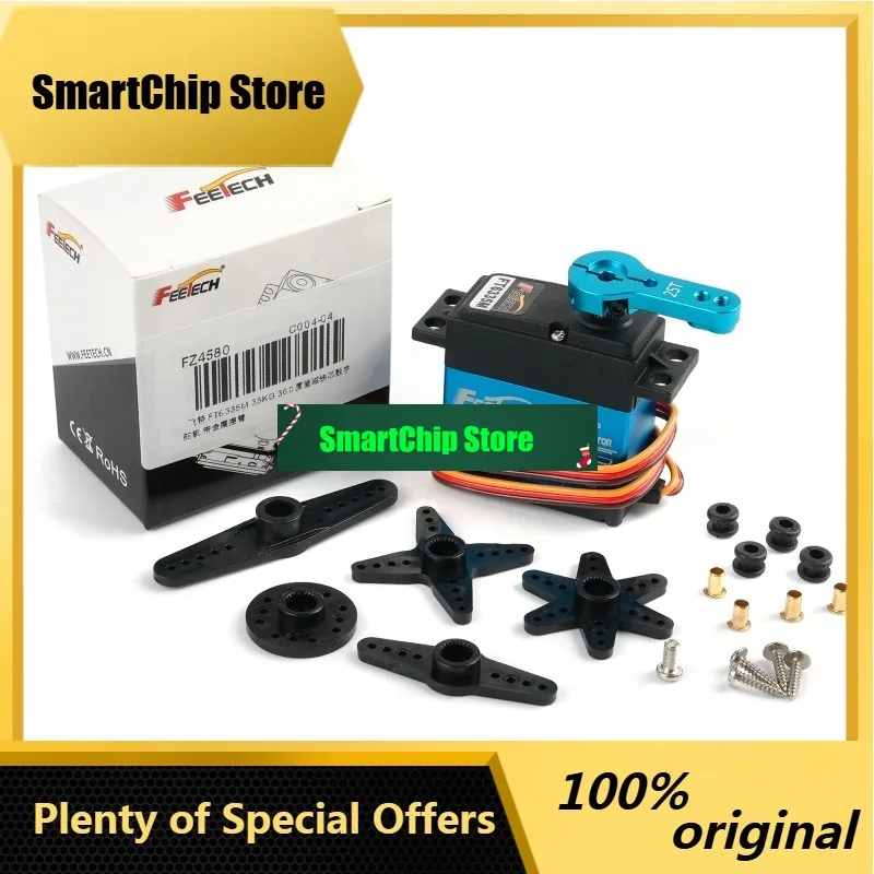 SmCp1pcs For Feetech FT6335M 35KG 360 Degree Magnetic Steel Gear Digital Servo For RC Robot Car Crawler Airplane Quadcopter