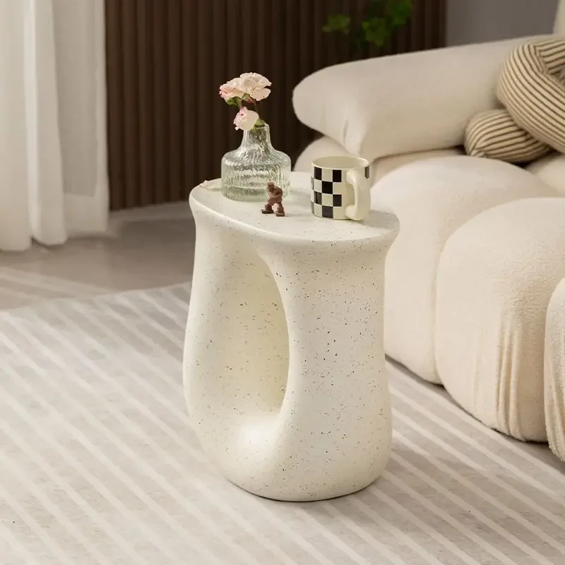 Nordic Creative Cream Bedside Small Side Table Bedroom Accessories Living Room Sofa Coffee Table Luxury Family Bedroom Decor