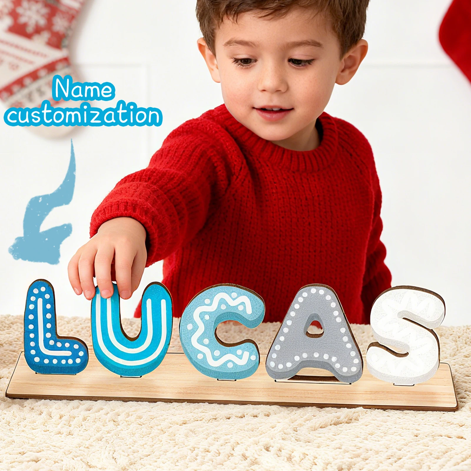 

Personalized Children's Wooden Alphabet Puzzle - Inspiring Creativity and Learning, Perfect Christmas Gift
