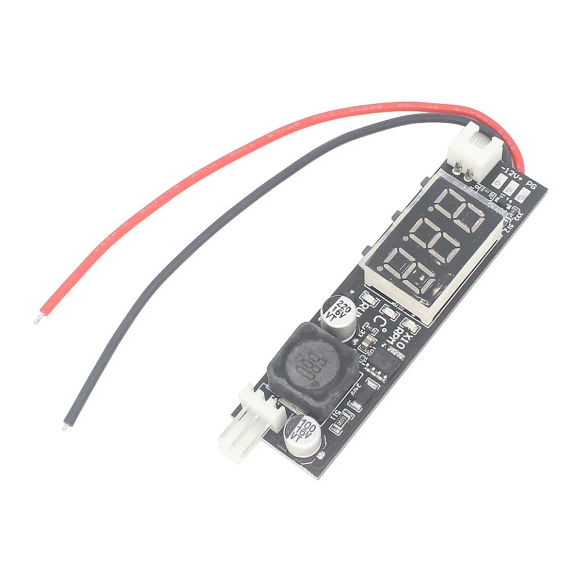 DC 12V PWM 2-3 Wire Fan Temperature Controller Speed Governor Display Module for PC Fan/Alarm, Ring Probe