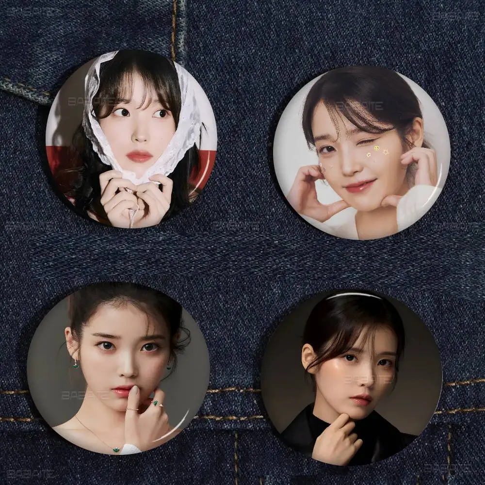 Korean Singer I-IU 32/44/58MM Customizable Button Pins Cute Funny Creative Badge Jewelry Decor Gifts for Friends