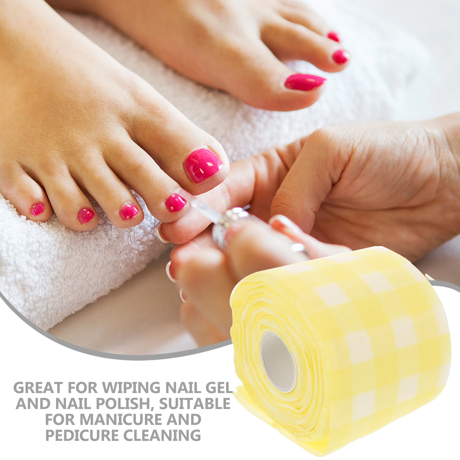 1 لفة مناديل طلاء الأظافر القابل للتصرف وسادات تنظيف القطن لأظافر الجل الأكريليك أدوات إزالة مانيكير مستلزمات فن الأظافر #3