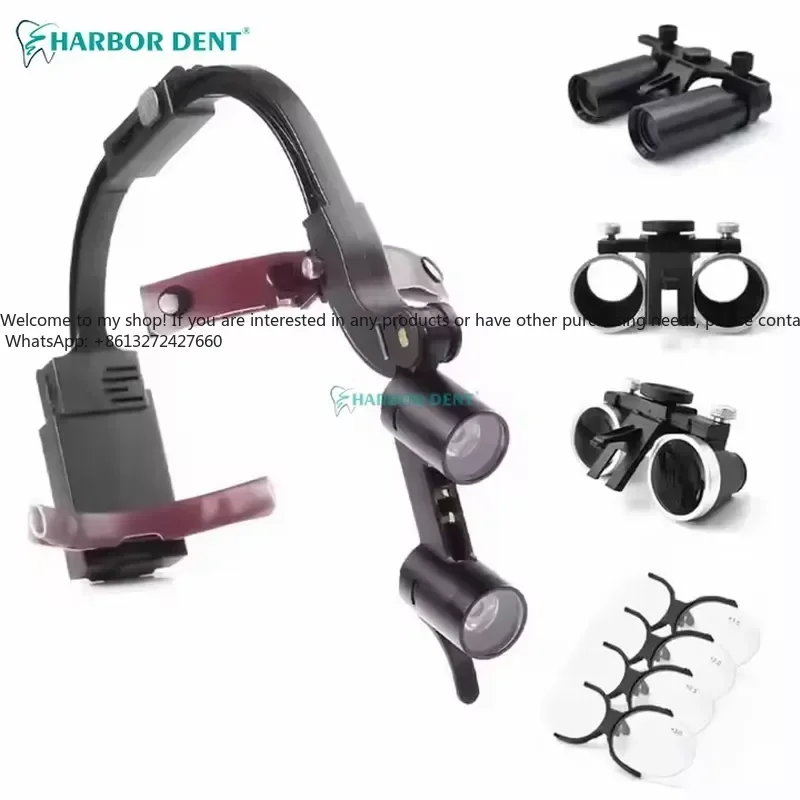 Optimal 4.0X 5.0X 6.0X Magnification LED Head Light Electric 5W Headlight Binocular Loupes Magnification