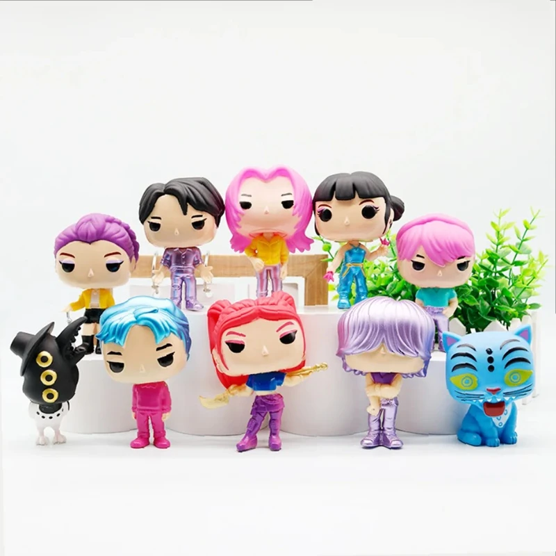 أنيمي الشكل Kpop شيطان الصيادين البلاستيكية نموذج تمثال جمع تمثال مكتب الديكور دمى ألعاب أطفال هدايا الهالوين