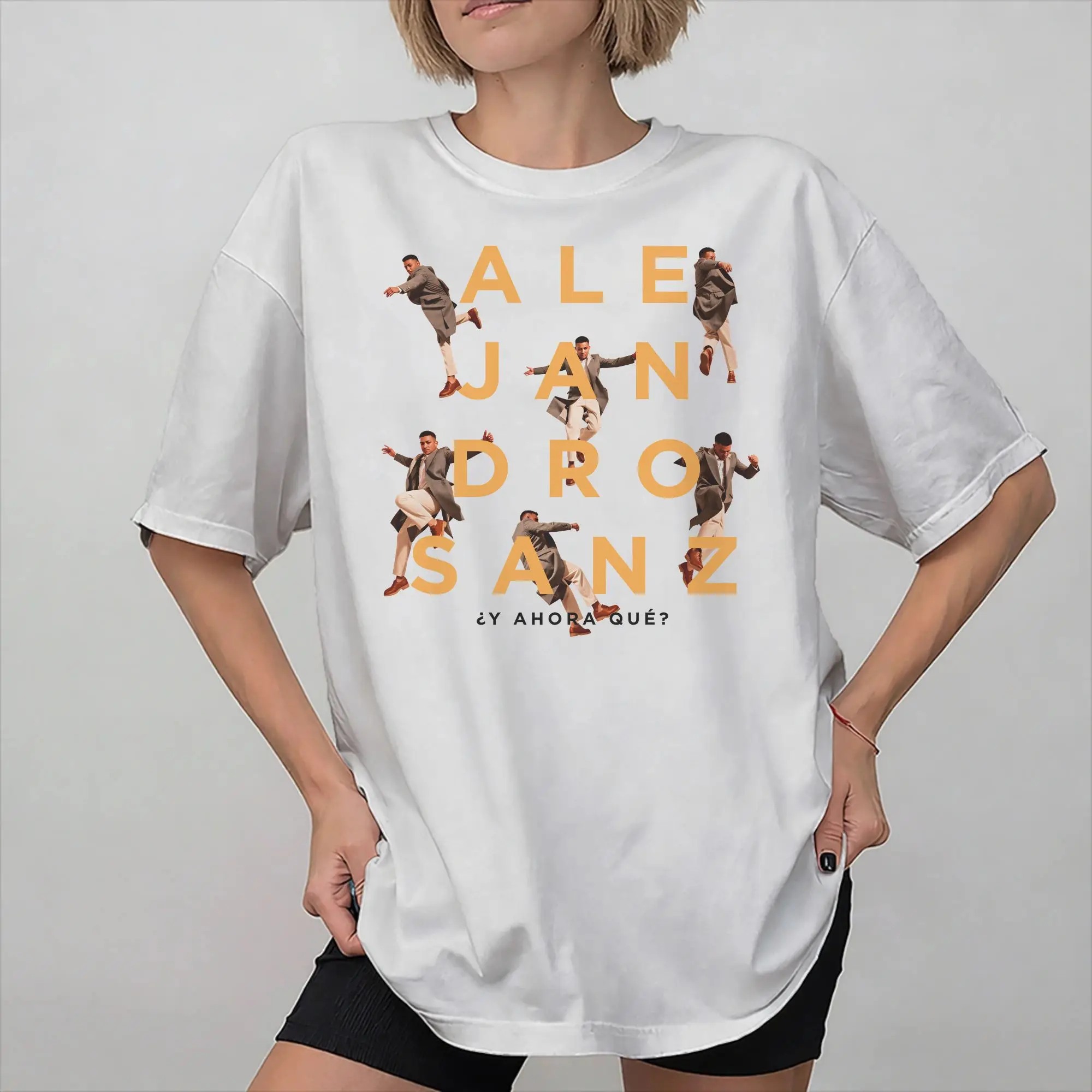 Alejandro Sanz 2026 Concert Tee Shirt for Men Women Graphic Printed T Shirts  100% Cotton Clothing