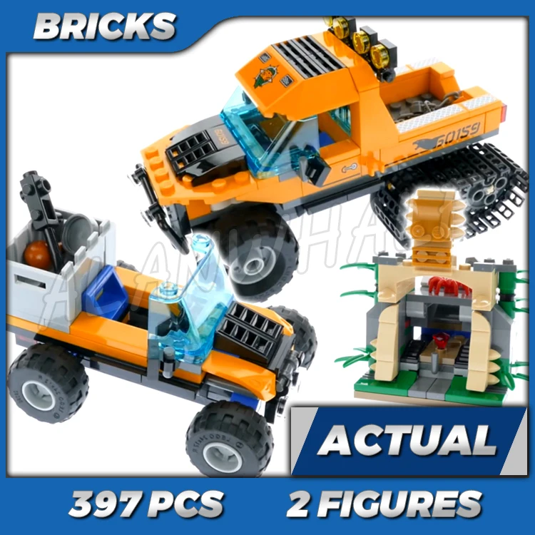 

397pcs City Explorers Jungle Halftrack Mission Waterfall 10710 Building Kits Children Sets Bricks Compatible with Bricks
