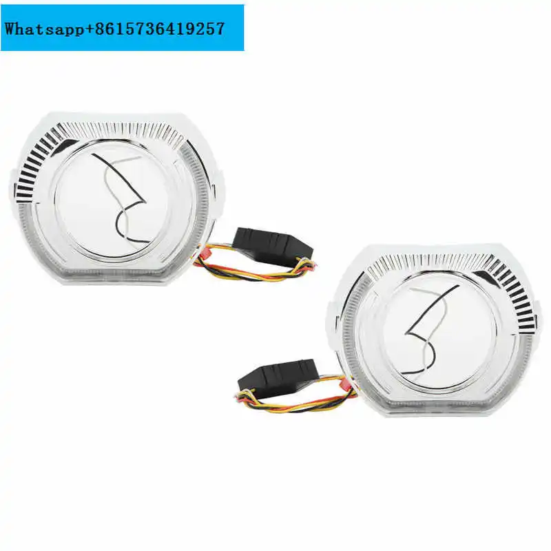 LED Angel Eyes Halo DRL Bezel Shrouds 12V 5W Left Right  Covers for 3 Inch Bi Xenon LED Dual Lens Headlight