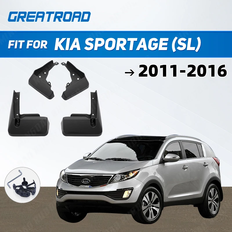 

1Set Car Front Rear Mudguards For KIA Sportage (SL) 2011 2012 2013 2014 2015 2016 Accessories Mudflaps 1Set/4Pcs Fenders