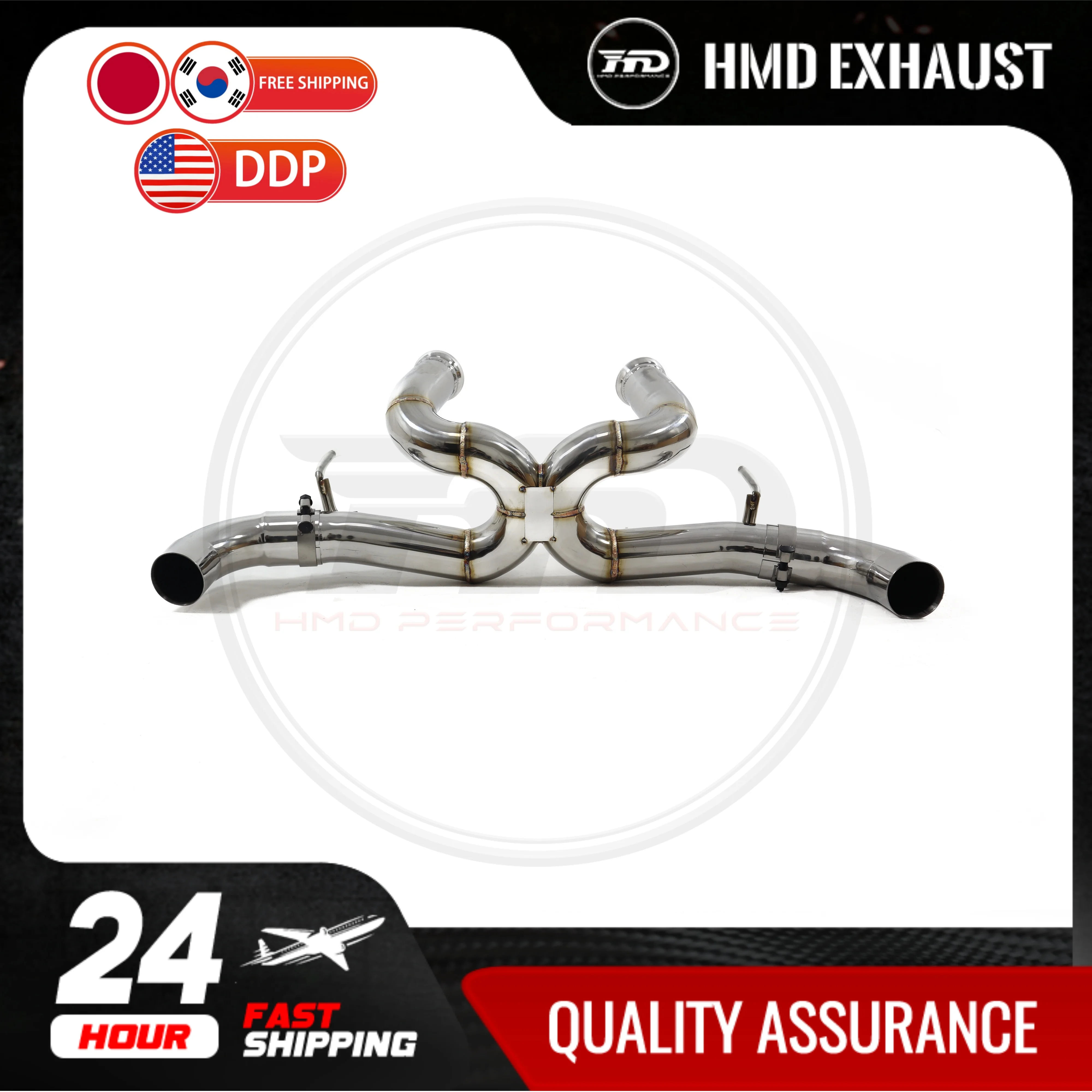 

HMD Hot Sales SS304 Performance Catback Exhaust for McLaren GT Exhaust Bright Surface 76mm Pipe Lossless Installation