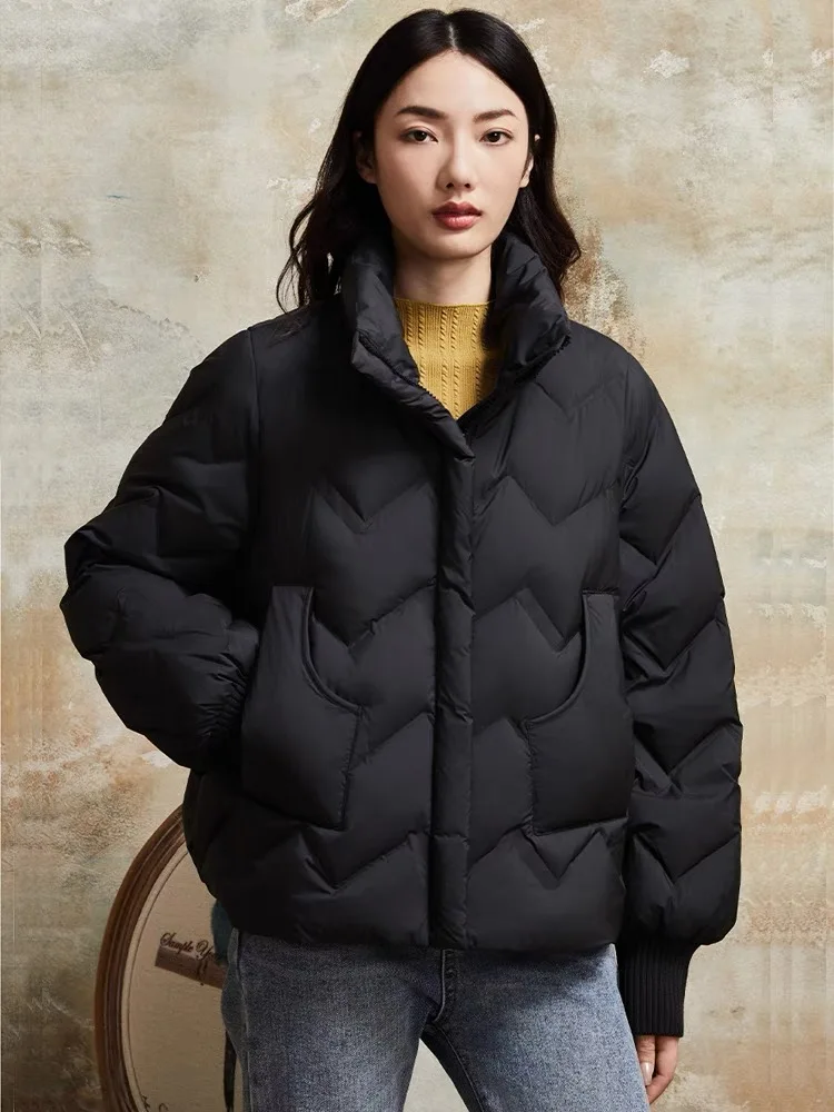 Puff style Winter Coats Super Thicker 90% White Duck Down пуховая куртка Coats Female Warm Down Parkas Shoulder Badge wy1827