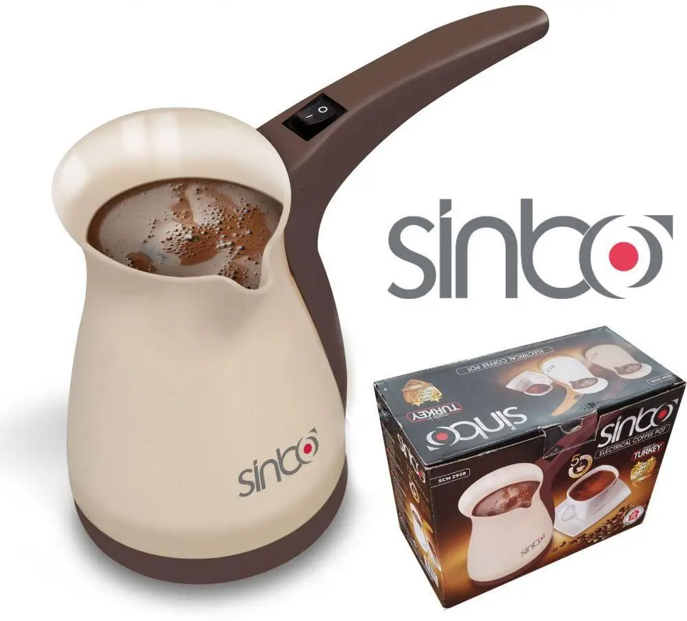 Sinbo coffee machine electric Turkish coffee Espresso Cappuccino easy portable fast wired 1000W 0.4L 5 cup capacity