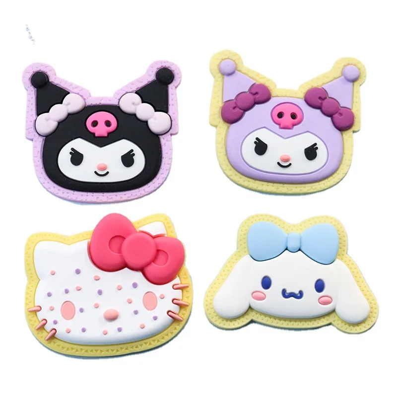 

10pcs Sanrio Accessories Kawaii HelloKitty Kuromi Cinnamoroll Cartoon DIY Phone Case Refrigerator Sticker Storage Box Decoration