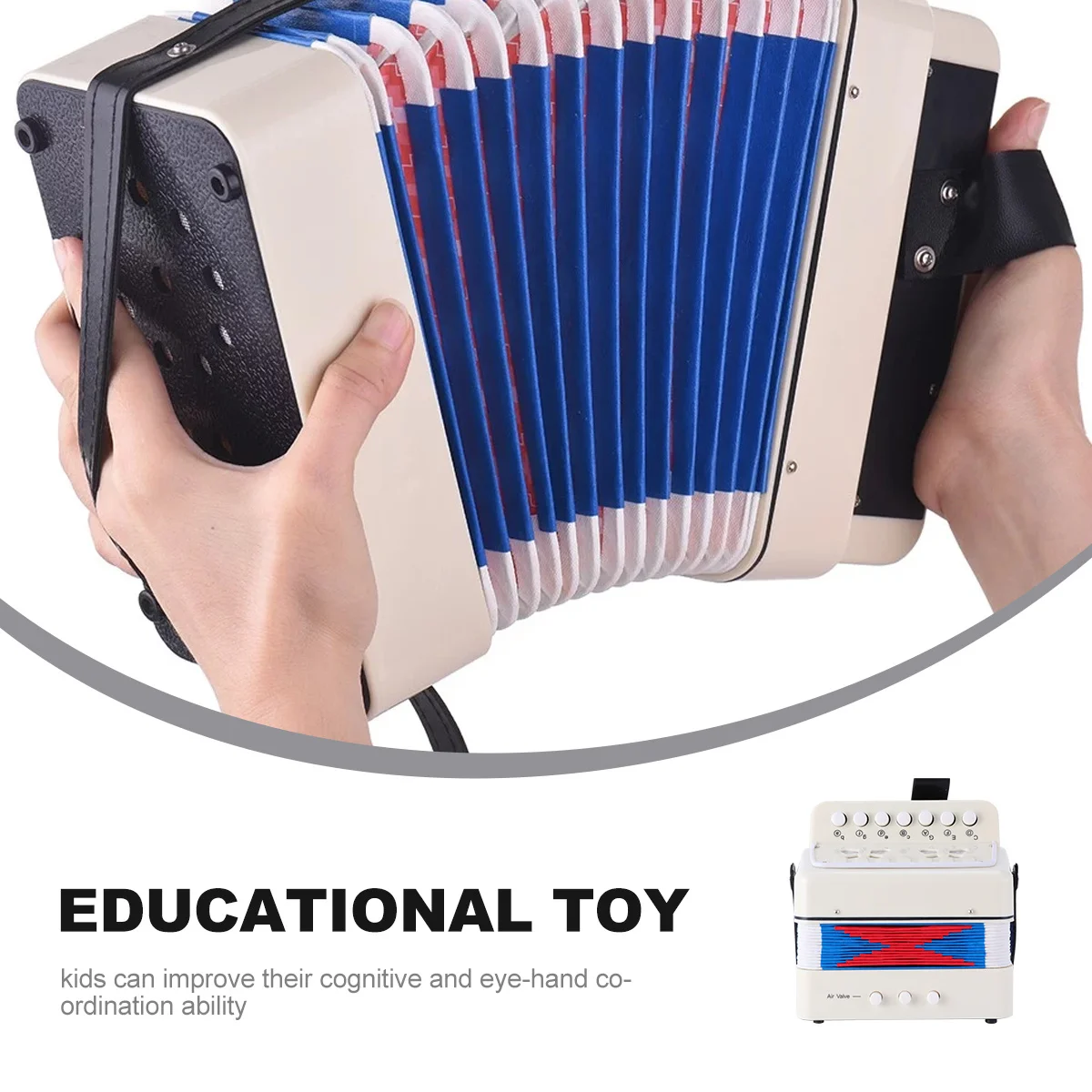 1 pz mini fisarmonica strumento musicale educativo per bambini strumento di apprendimento per principianti migliora la coordinazione delle mani degli occhi regalo divertente