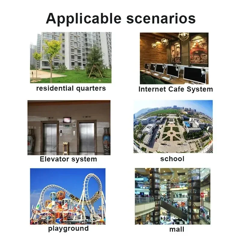 "5PCS M1 Elevator Access Cards - Custom Residential Property IC Keychain Cards with Smart Sensor Lock & Time Control Function