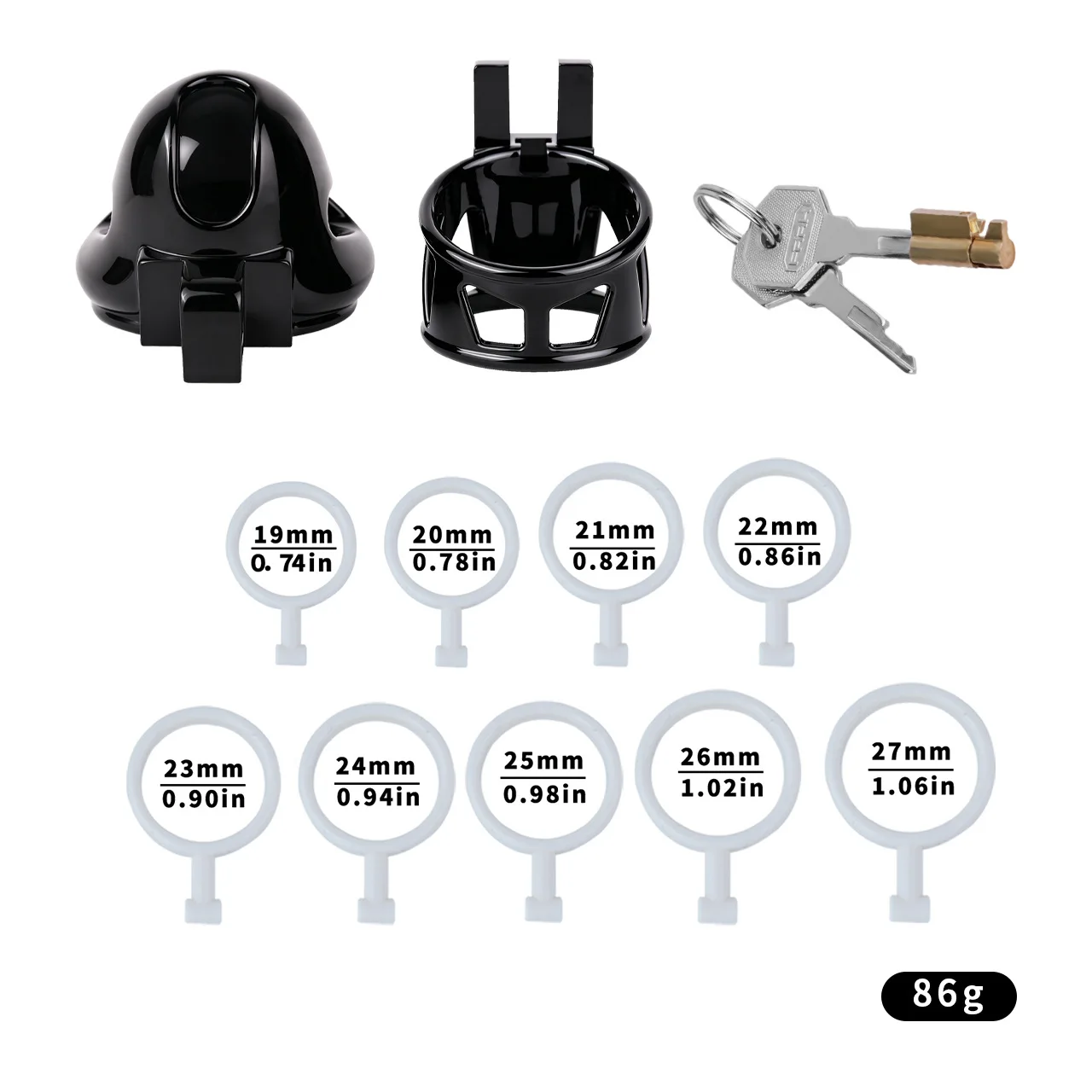 Small Bullet Glans Chastity Cage ABS Resin  Invisible Rings Lockcock Penis Restraint Convenient Wear BDSM Sex Toys For Men view 4
