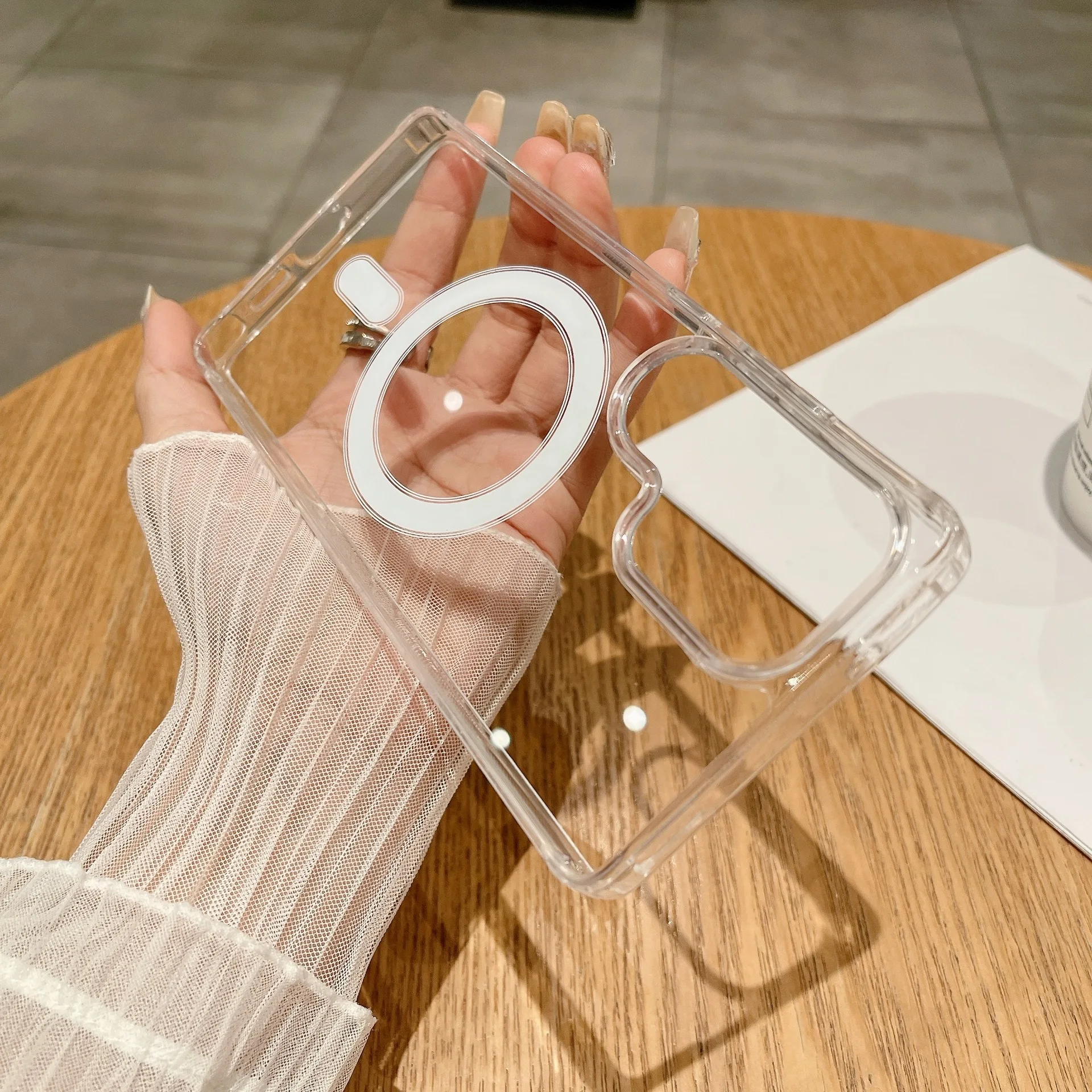 Kristall-Magnet-Hülle für Samsung Galaxy S26 Ultra S26 Plus S26, transparente Acryl-Abdeckung für Mag-Safe-Ladung, stoßfeste Schutzhülle