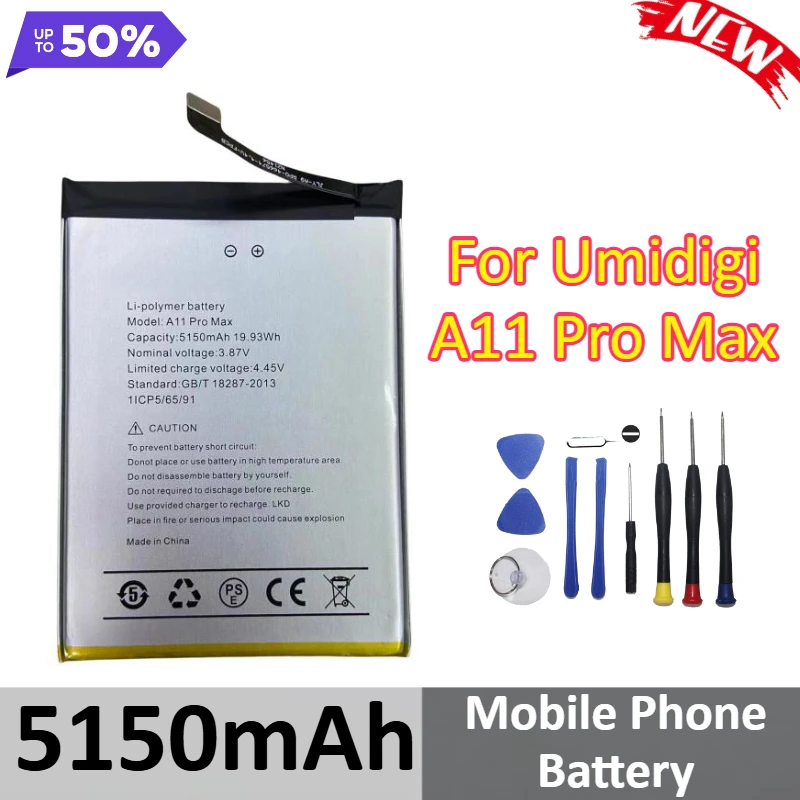 

5150mAh Battery For Umidigi A11 Pro Max Mobile Phone Battery