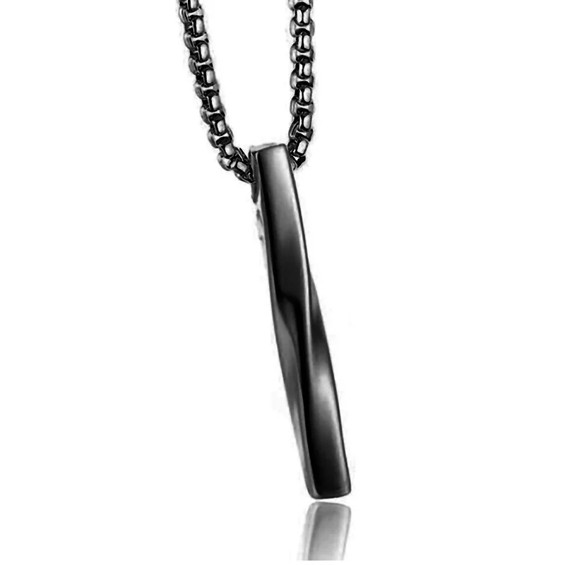 Men's Fashion Accessories Simple Stainless Steel Pendant Geometric Necklace Design Suitable for Any Occasion Party Necklace