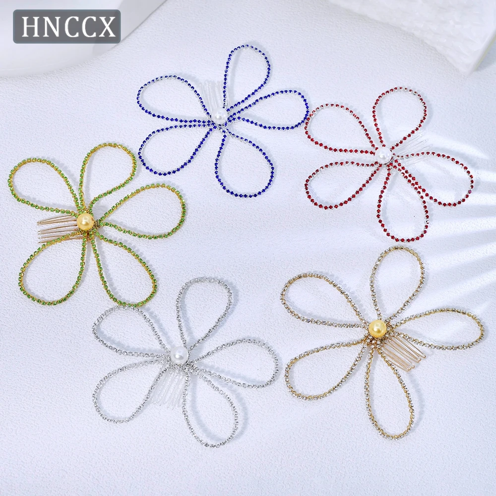 

YouLaPan Fashionable Women's Flower Hair Comb Handmade Weaving Banquet Dance Party Wedding Fashionable Hair Accessories HP367