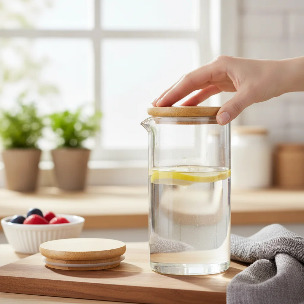 Reusable Seal Ring Pine Wooden Lid Caps for Glass Jars Ceramic Mug Bamboo Mason Jar Storage Canning Lids Drinking Cup Covers