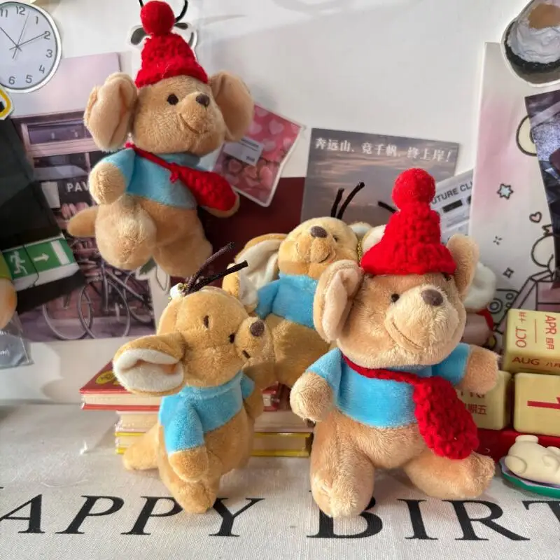 

Kawaii Disney Roo Plush Toys Backpack Pendant Creative Cartoon Keychain Decoration Suffed Doll Couple Holiday Gift Peripheral