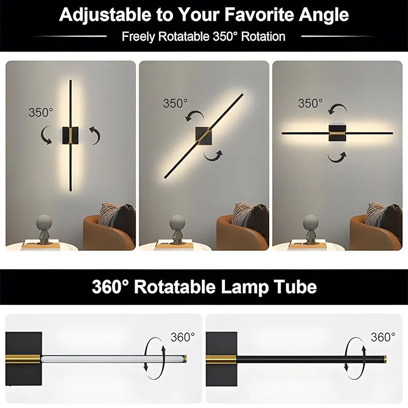 Lampes murales LED à piles sans fil avec télécommande 3CCT lampes murales rechargeables USB lampes murales LED à intensité variable tactile