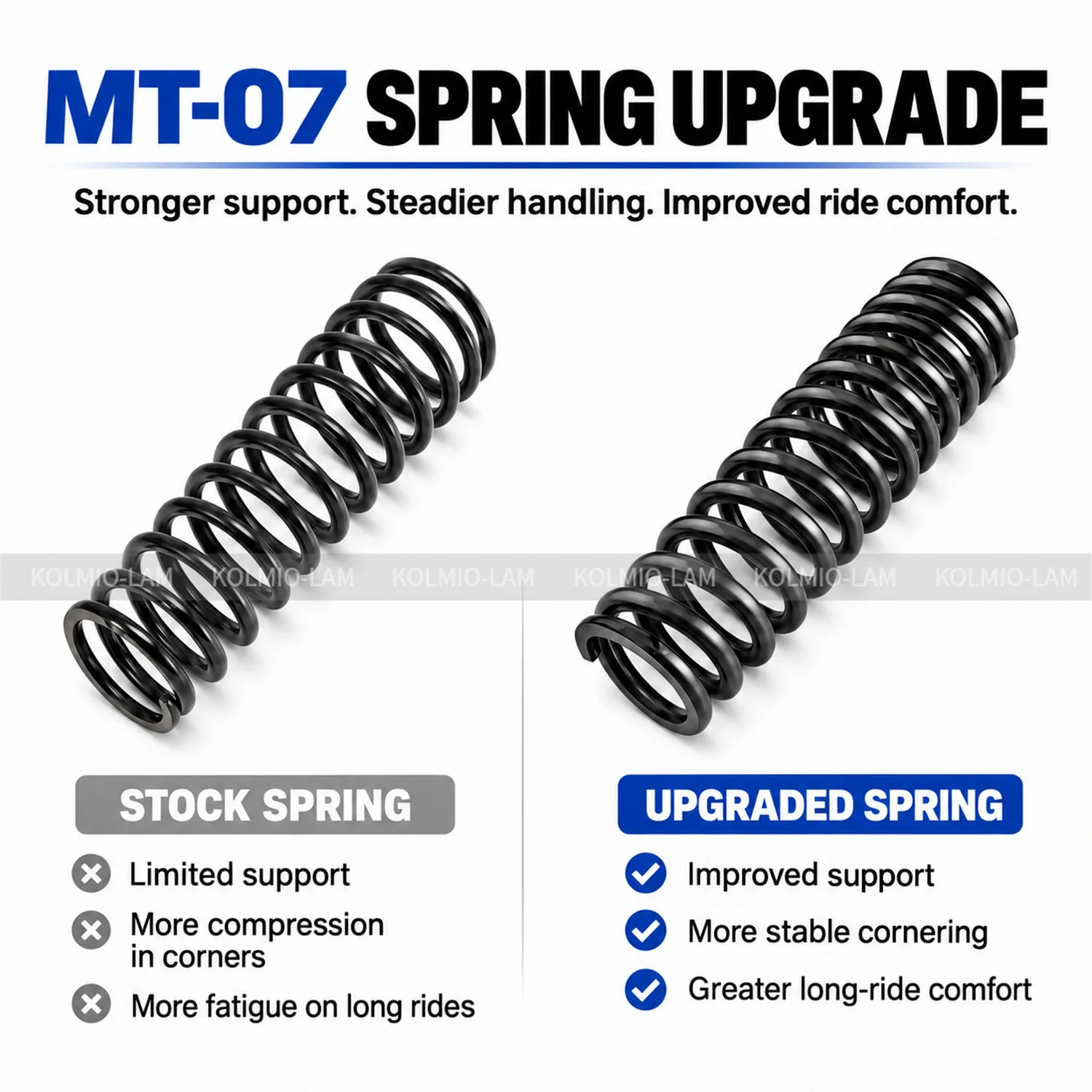 Fit For YAMAHA MT07 MT-07 2014 - 2017 2018 - 2020 2021 - 2024 2025 - 2026 Motorcycle Accessories Front Fork Spring 2PCS