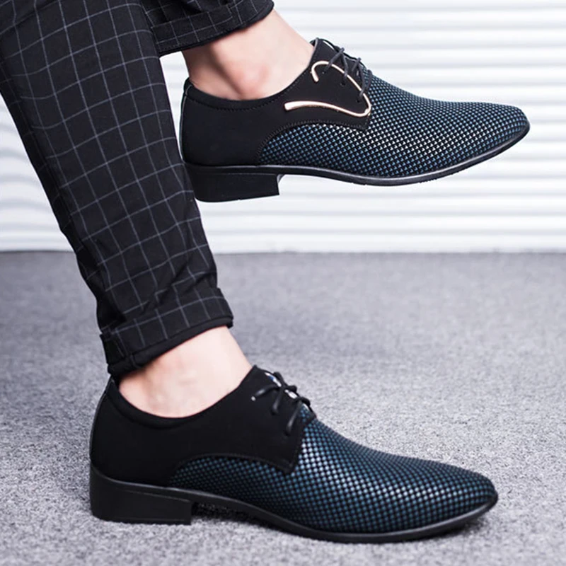 Luxury Business Oxford Leather Shoes Men Breathable Rubber Formal Dress Shoes Male Office Wedding Flats Footwear Mocassin Homme