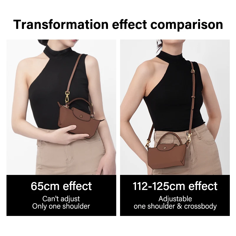 WUTA Shoulder Bag Straps For Longchamp Crossbody Purse Women Genuine Leather Handbag Strap Adjustable DIY Belt Bag Accessories