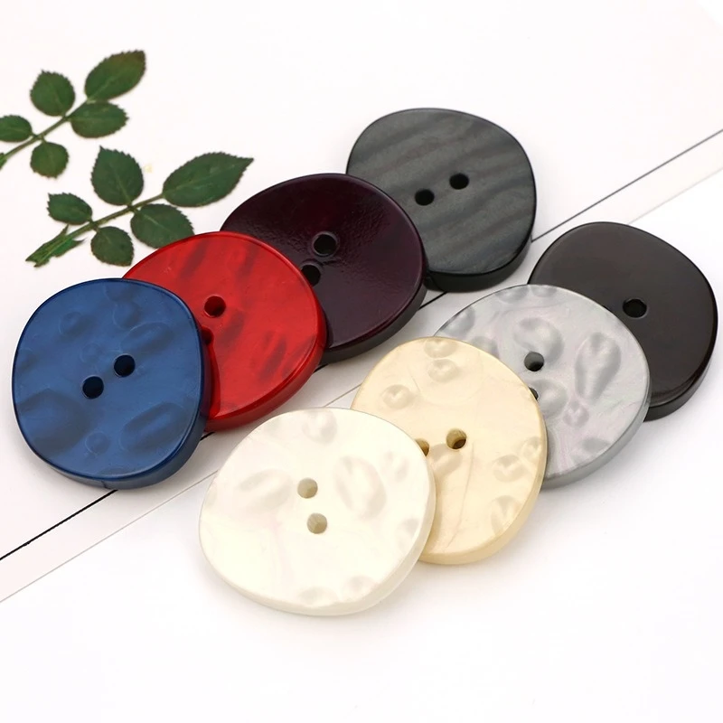 10pcs Resin Buttons Irregular Buttons for Trench Coat Shirt Sweater Women Clothing Sewing Accessories Decor