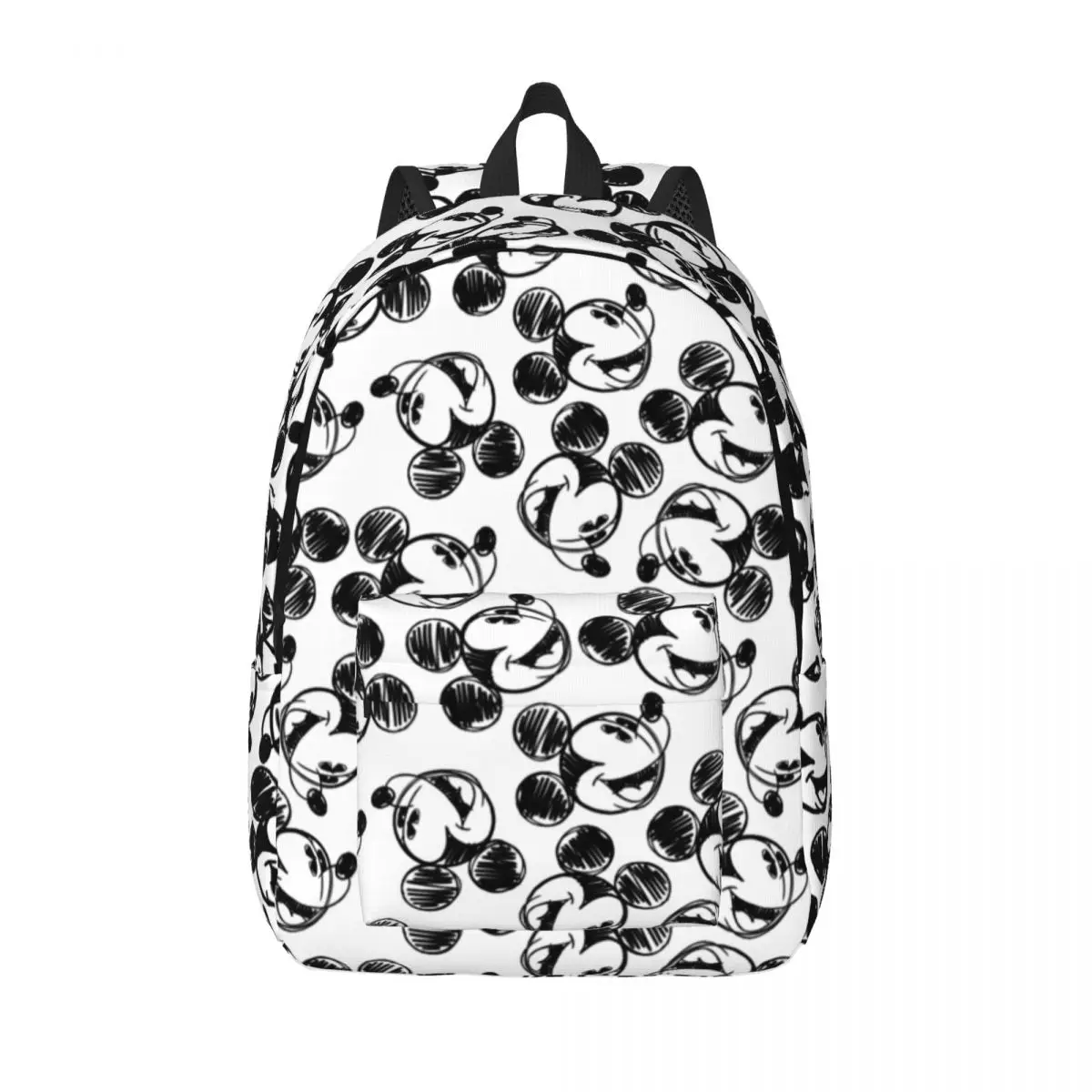 Mochila con cabeza de Mickey Mouse para hombres y mujeres, mochila informal para el trabajo de la escuela secundaria, bolsas de lona para ordenador portátil, ligeras