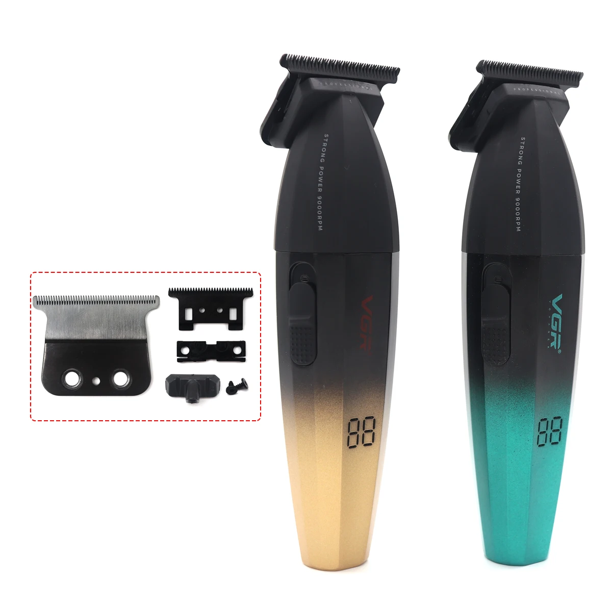 

VGR V906 Hair Salon Professional Barber 9000RPM 5V Motor Electric Push Hair Clipper Oil Head Gradient 2000mAh Battery Trimmer