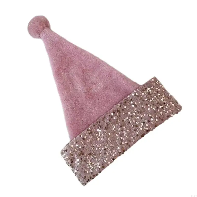 P88A หมวกซานต้าคริสต์มาสพร้อมหมวกปีกขนยาวอุปกรณ์คอสเพลย์ปาร์ตี้ปีใหม่