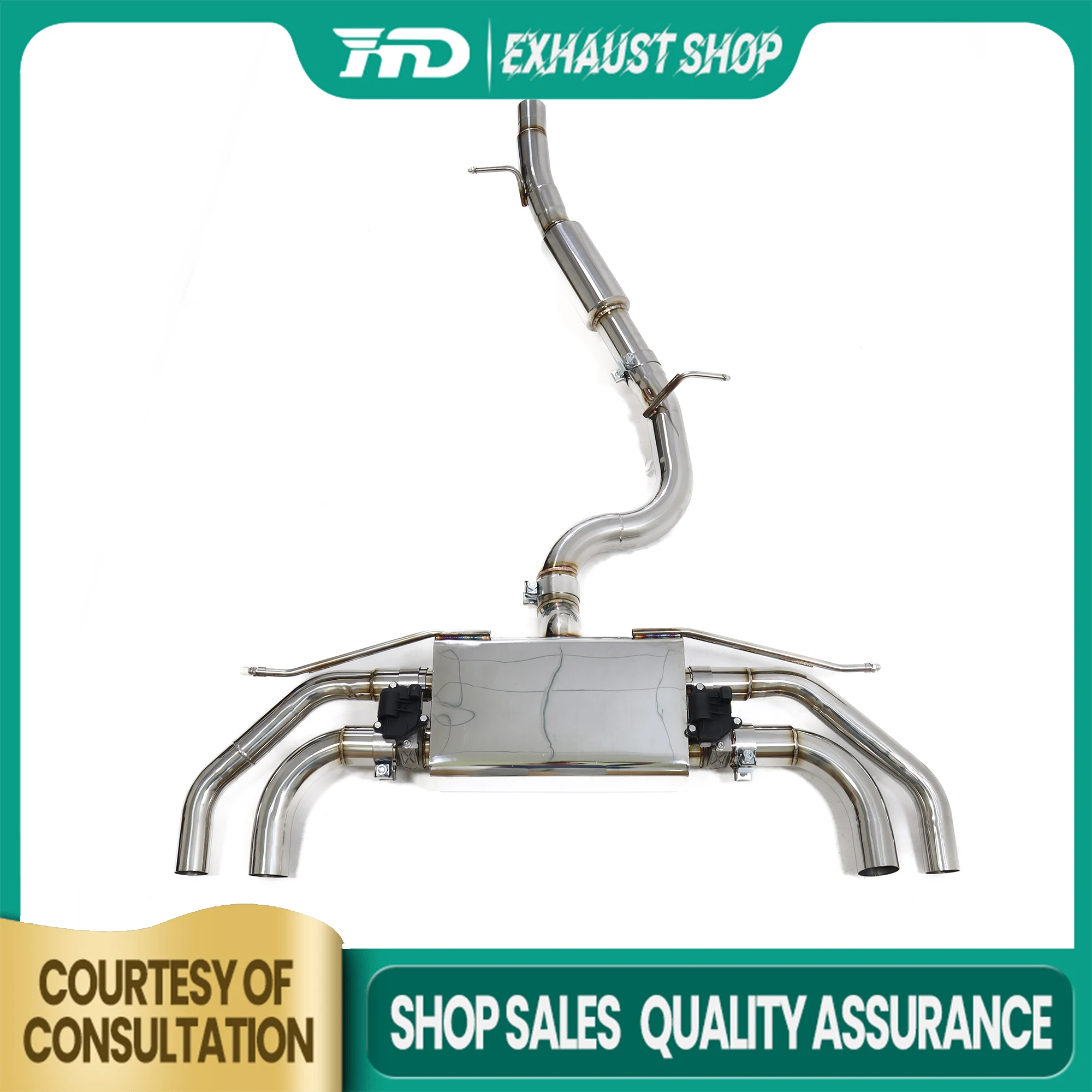 

Высокое качество Catback для VW Golf 8R выхлопная система из нержавеющей стали электронный глушитель клапана неразрушающая установка HMD ﻿