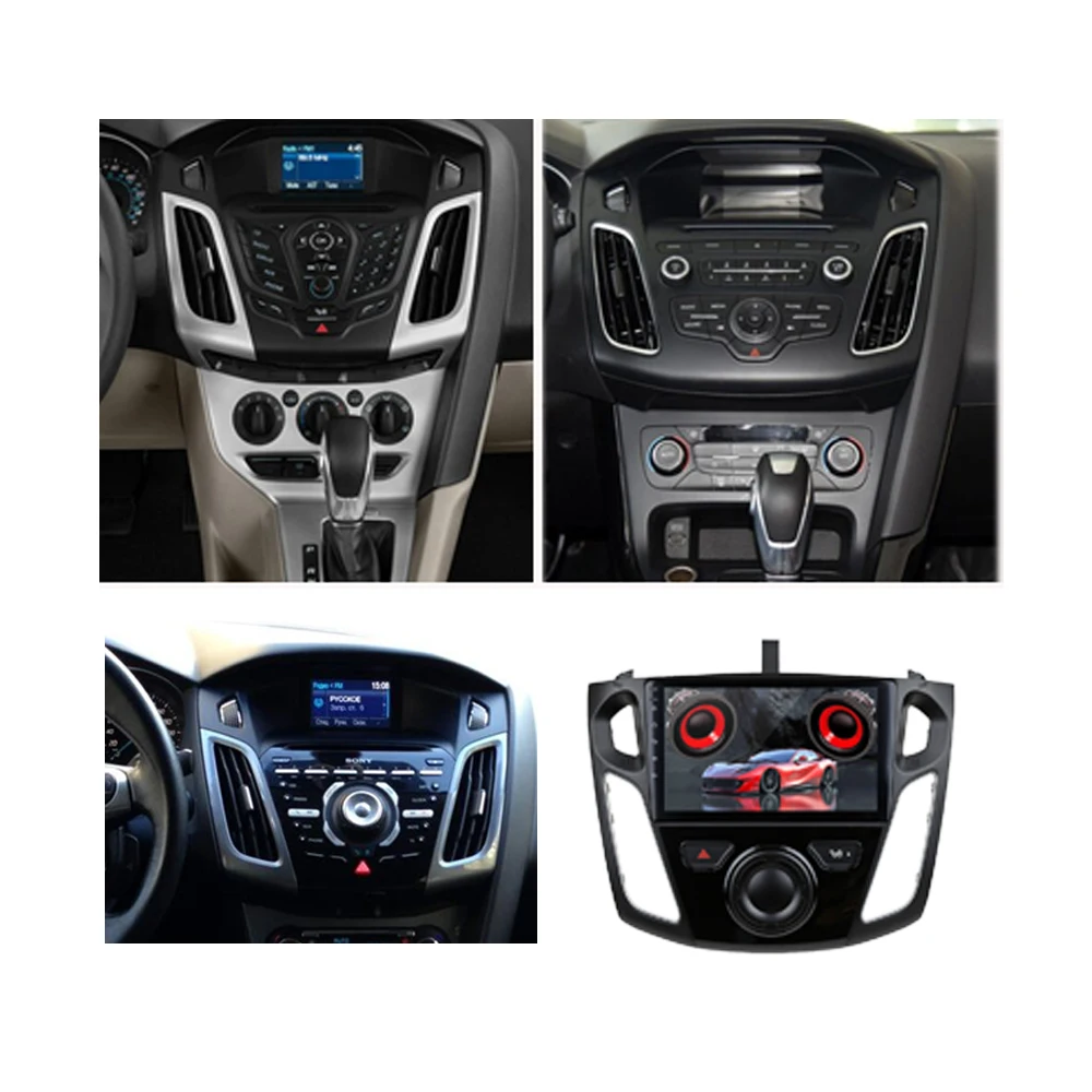 SINOSMART 9” QLED Android Car Radio GPS for  Ford Focus 3 2011-2019 with CarPlay Android Auto Support OEM Amp or Cam