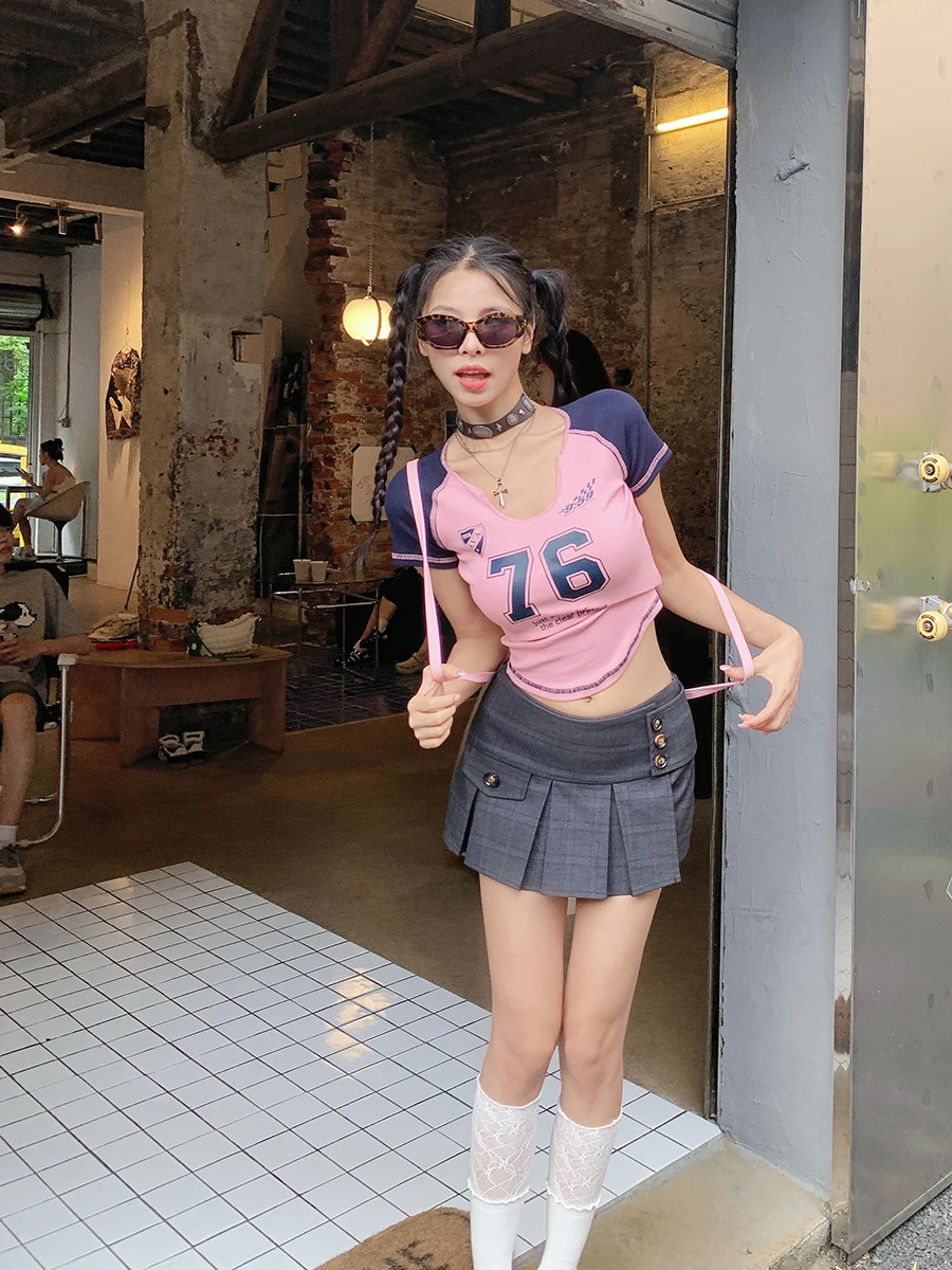 تي شيرت Aviva on Earth American Print Design ort Sve Slim Fit للسيدات Dopane Spicy ort Sle بنمط إبداعي... #5