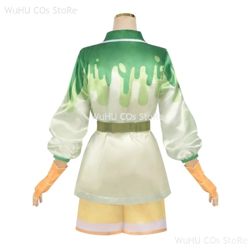 Green Dress Frog Hat Socks Game Infinity Nikki Cosplay Costume Sweet Lolita Girls Uniform Woman Halloween Con Party Play Outfits