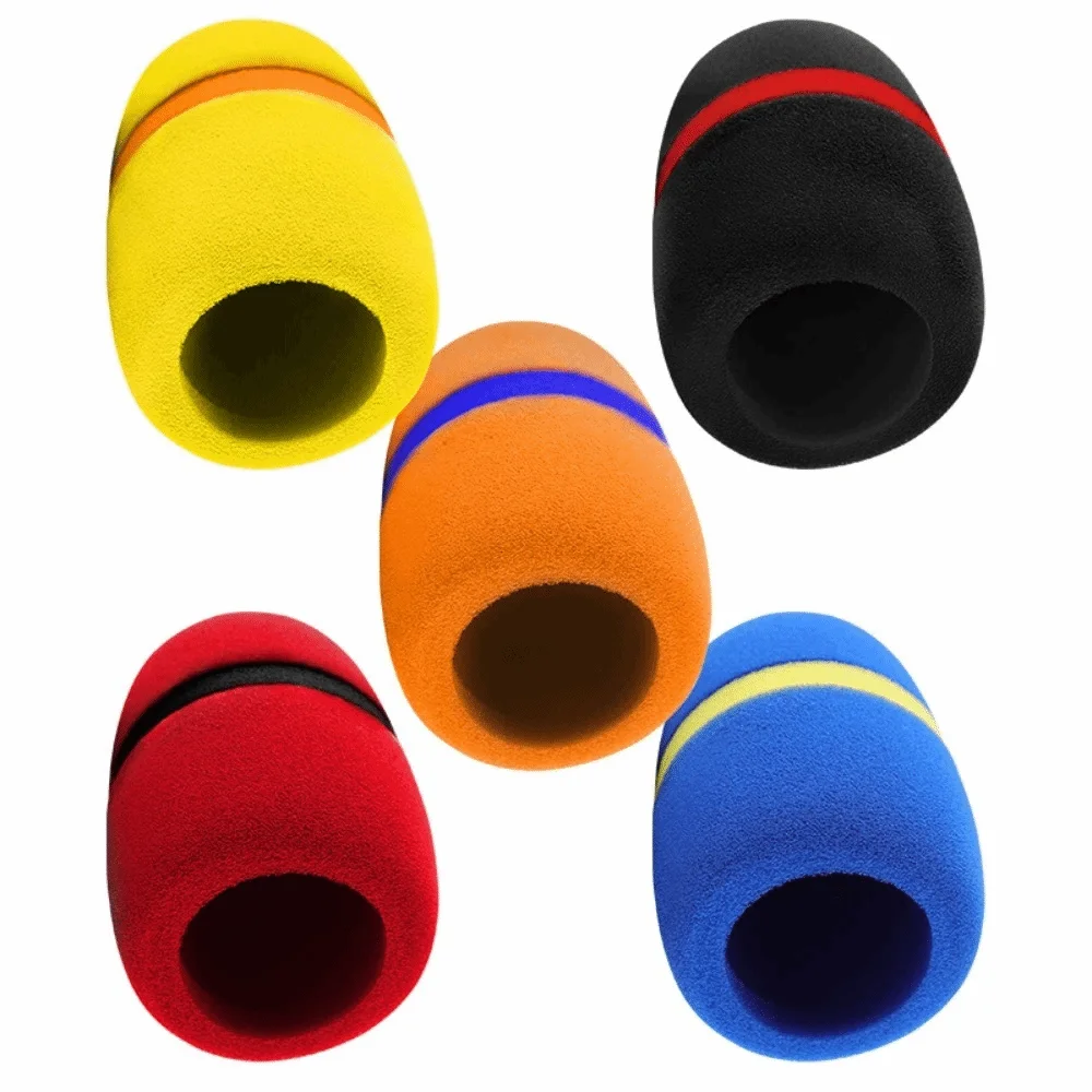 5PCS Durable High Density Sponge Microphone Windscreen Multi-Color Microphone Foam Cover Sponge Mic Cover Stage Use
