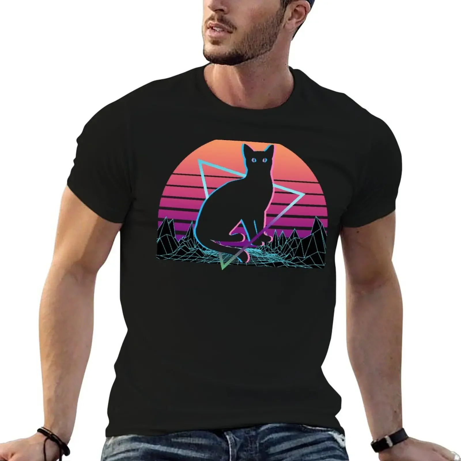 

Cat Vaporwave Aesthetic Retro Gift T-Shirt vintage clothes vintage t shirts mens t shirts