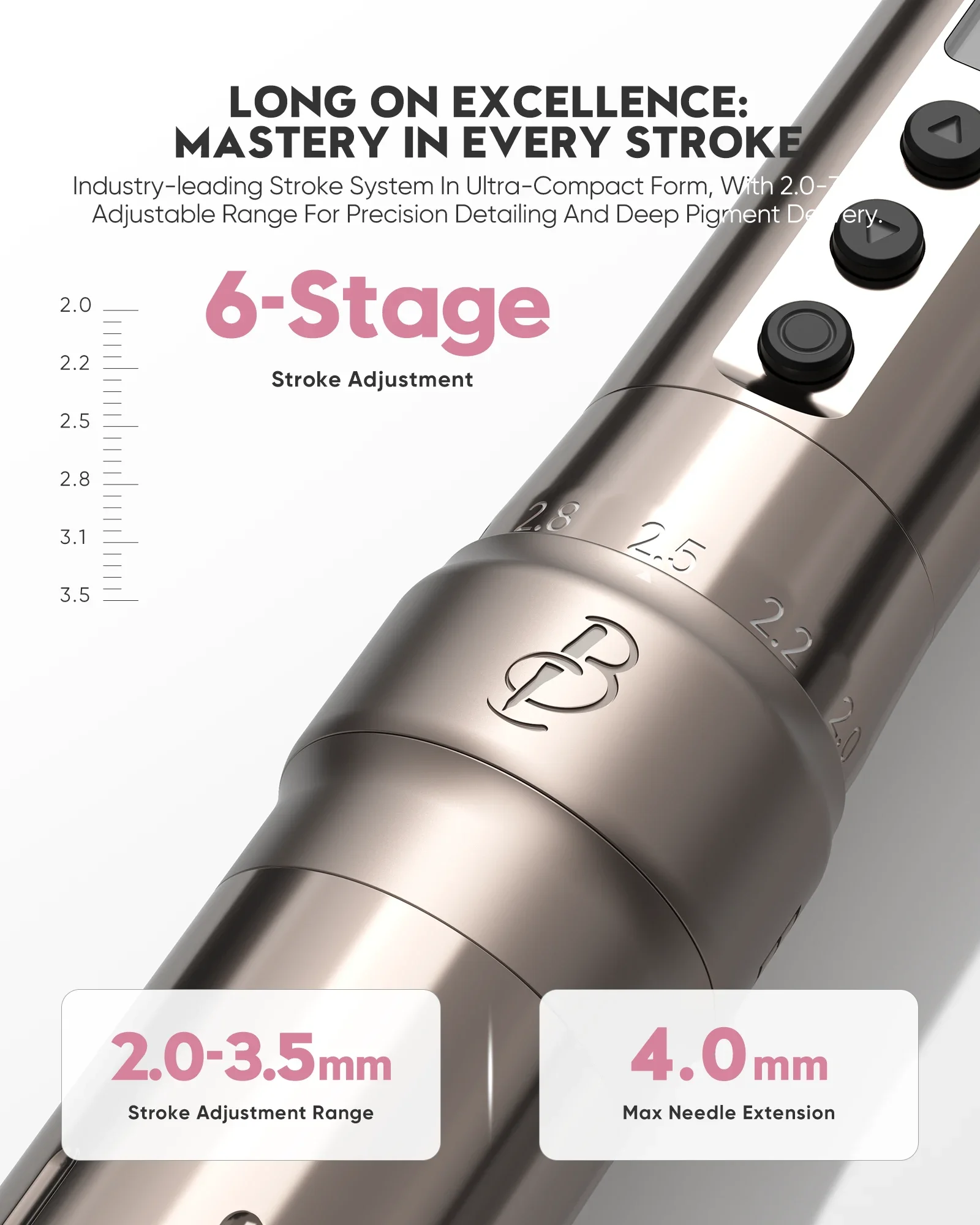 High Quality Biomaser U1 Pro Tattoo Pen 4 Modes Digital HD Display Low Vibration Permanent Makeup Machine For Beauty Salon