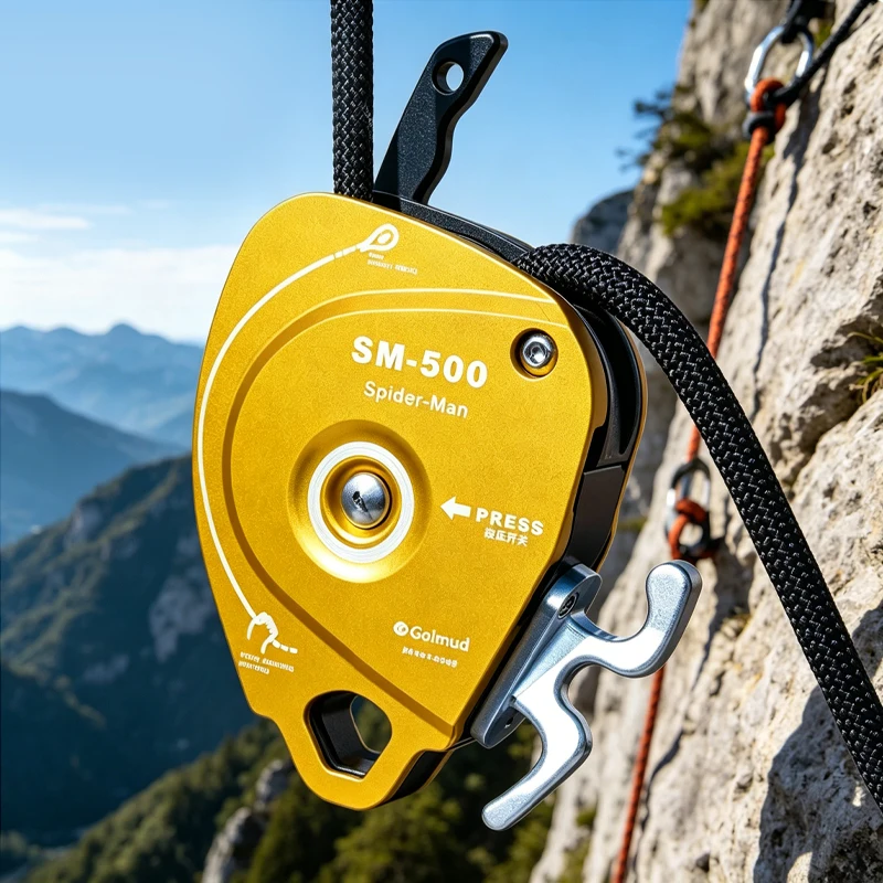SM500/600Pro Lift Descent Device, 200KG Heavy Object Lifting for 9-10.5mm Ropes, High-Altitude Work Same as Z3 Type