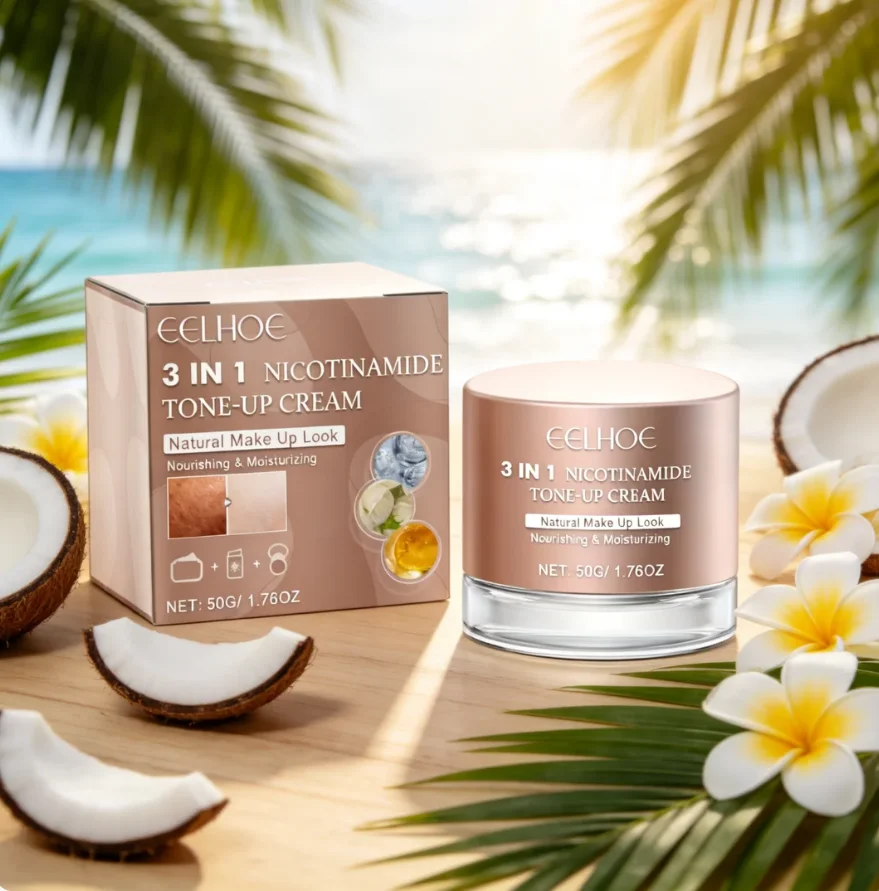 

EELHOE 3 in 1 Niacinamide Tone-Up Cream - Natural Make Up Look, Nourishing & Moisturizing Face Cream