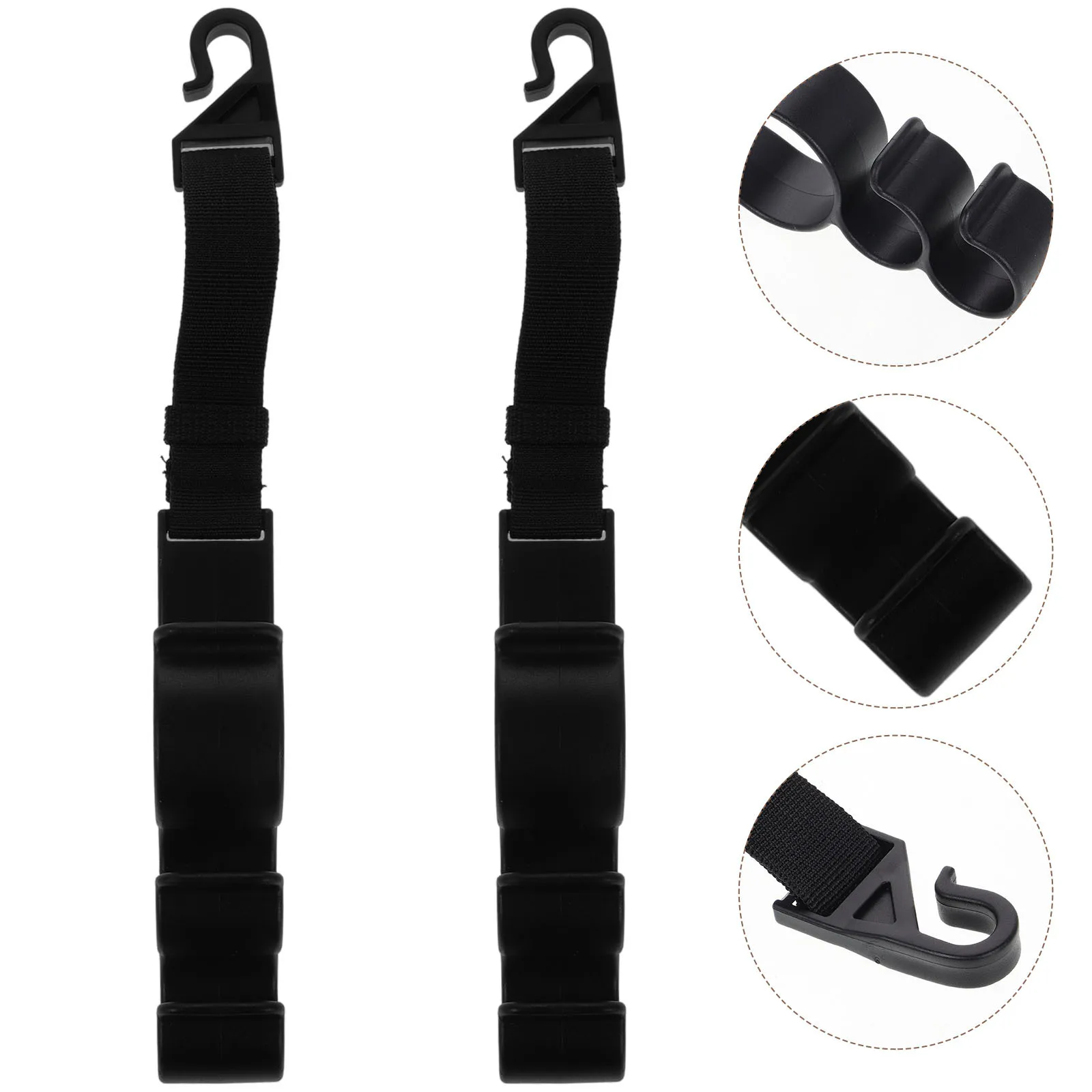 

Multifunctional Car Seat Back Hooks Universal Headrest Hangers Umbrella Storage Organizer Durable Easy Install