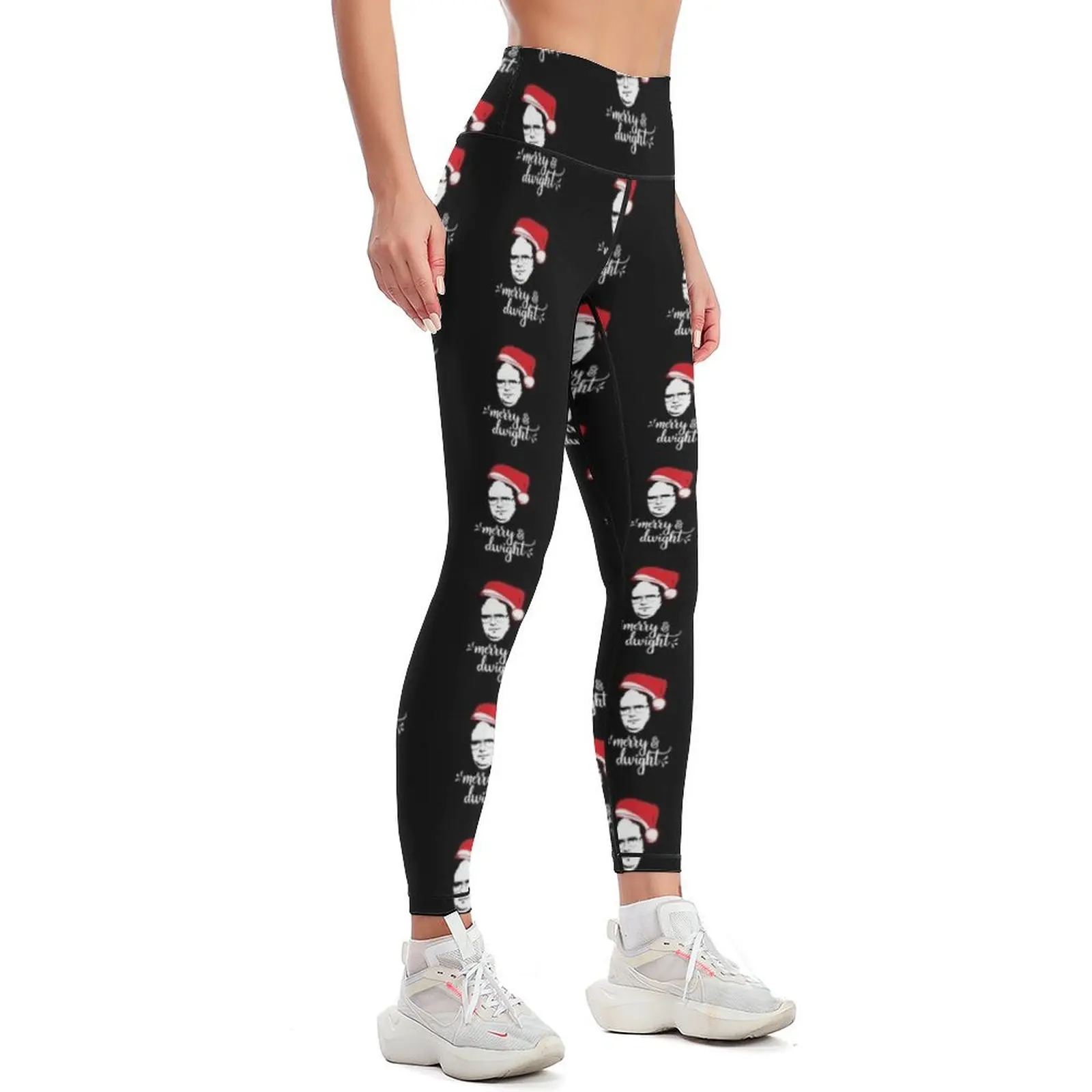 merry & dwight The Office Schrute Christmas Leggings sports tennis for jogging pants legging pants raises butt Womens Leggings