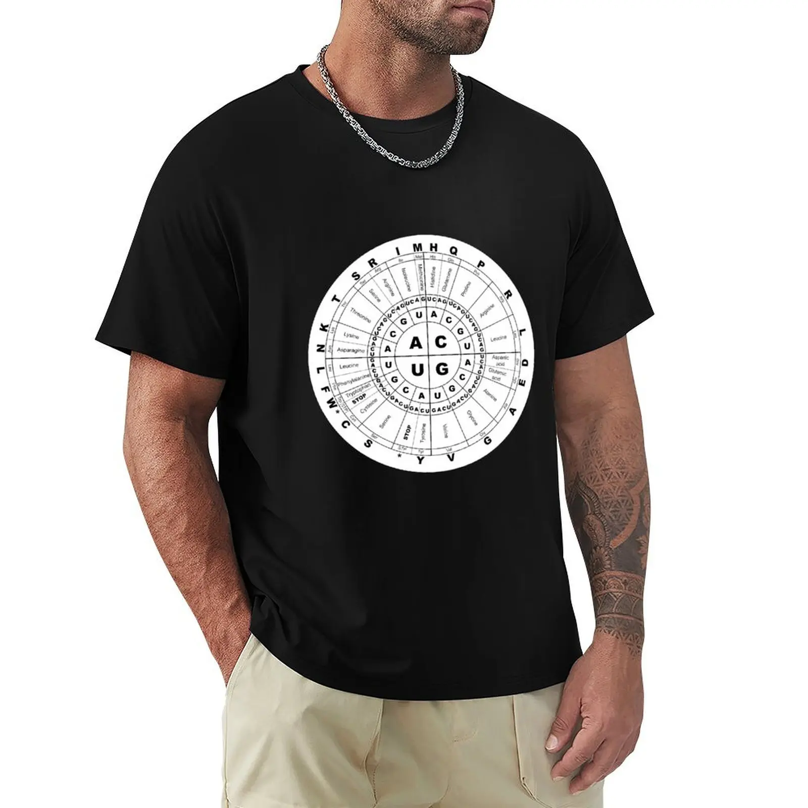 

RNA codon reference wheel T-Shirt Aesthetic clothing summer top mens funny t shirts