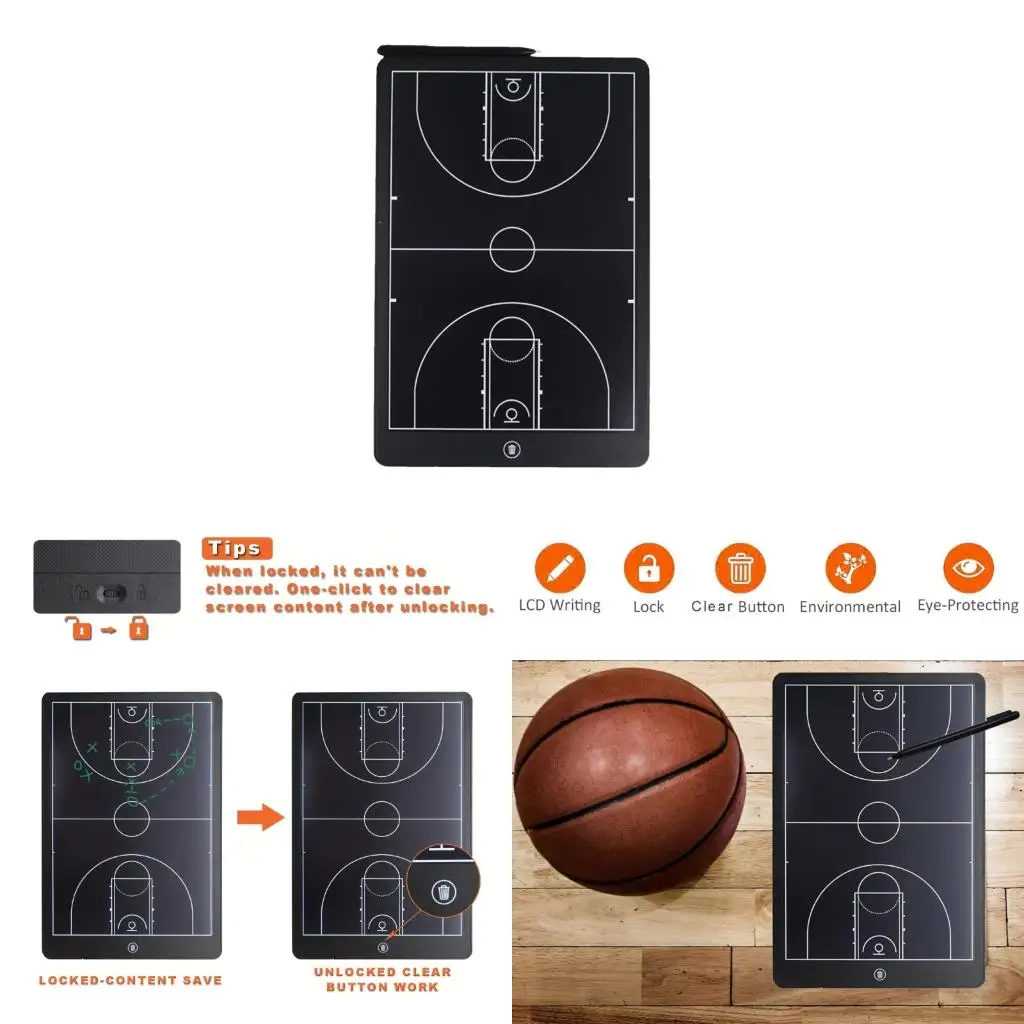 

Q39E Portables Drawing Tablet With Pressure Sensitive Pen Light weight Basketball Board for Real Time Play Diagramming