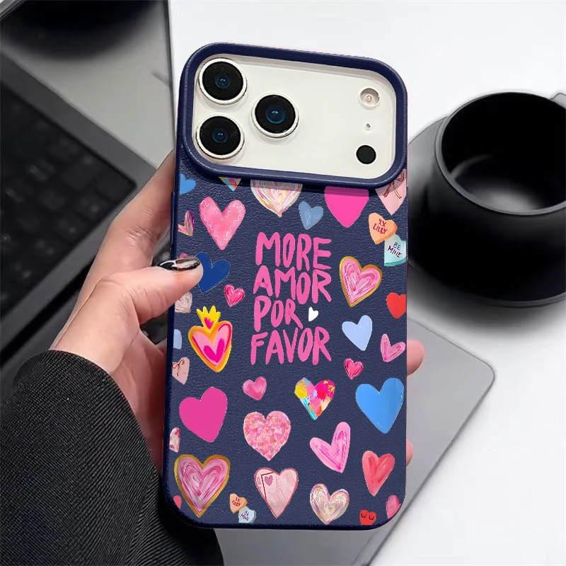 Heart Print Soft Phone Case For iPhone 17e 17 16 15 14 Pro Max 13 12 Pro Max 11 17 16e Shockproof Silicone Leather Texture Cover - AliExpress 202192403 Heart Print Soft Phone Case For iPhone 17e 17 16 15 14 Pro Max 13 12 Pro Max 11 17 16e Shockproof Silicone Leather Texture Cover - AliExpress 202192403